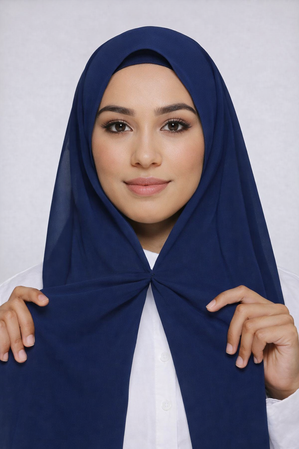 Blueberry — Instant Chiffon Hijab with Built-in Magnets