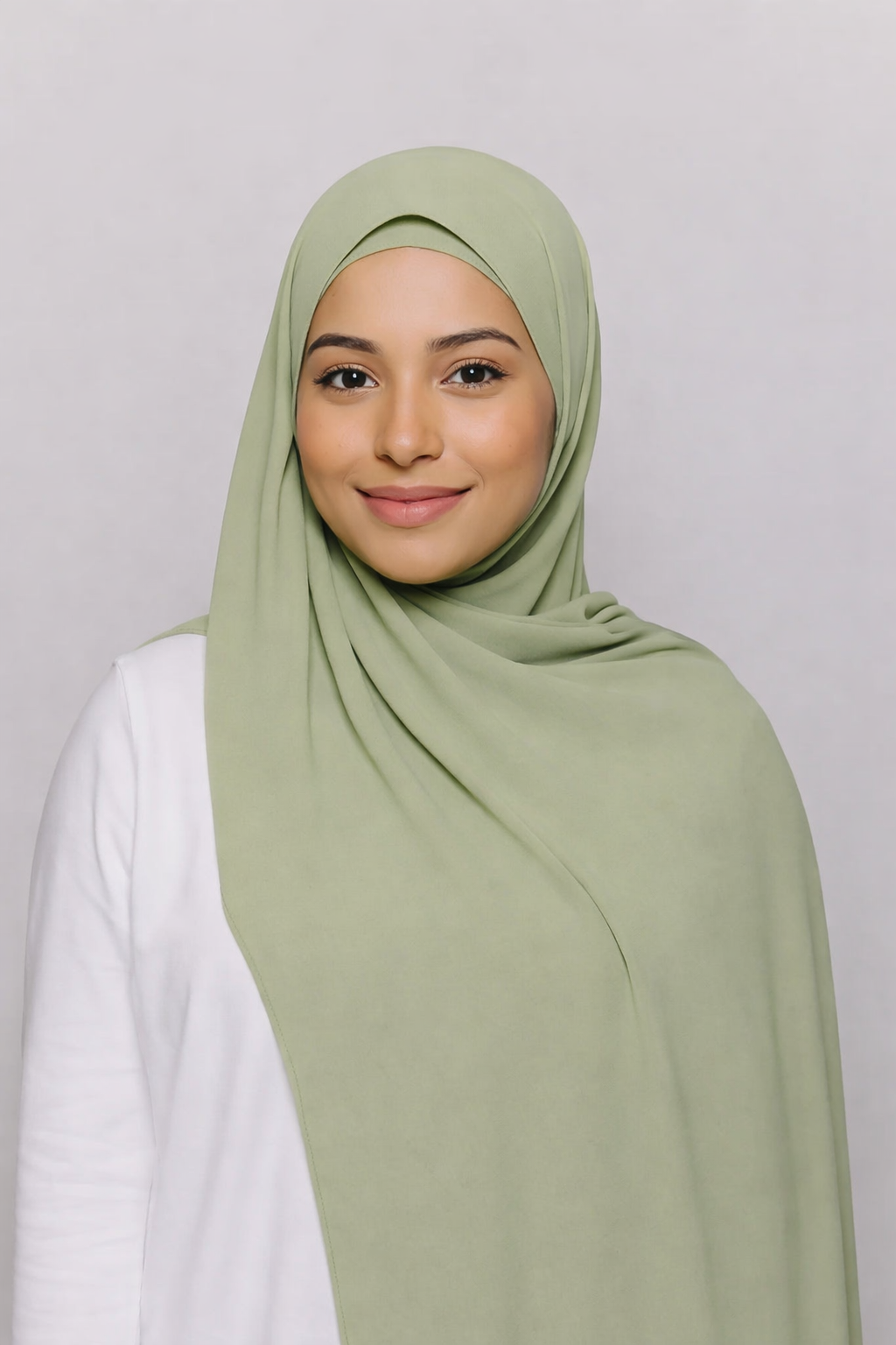 Pistachio — Instant Chiffon Hijab with Built-in Magnets