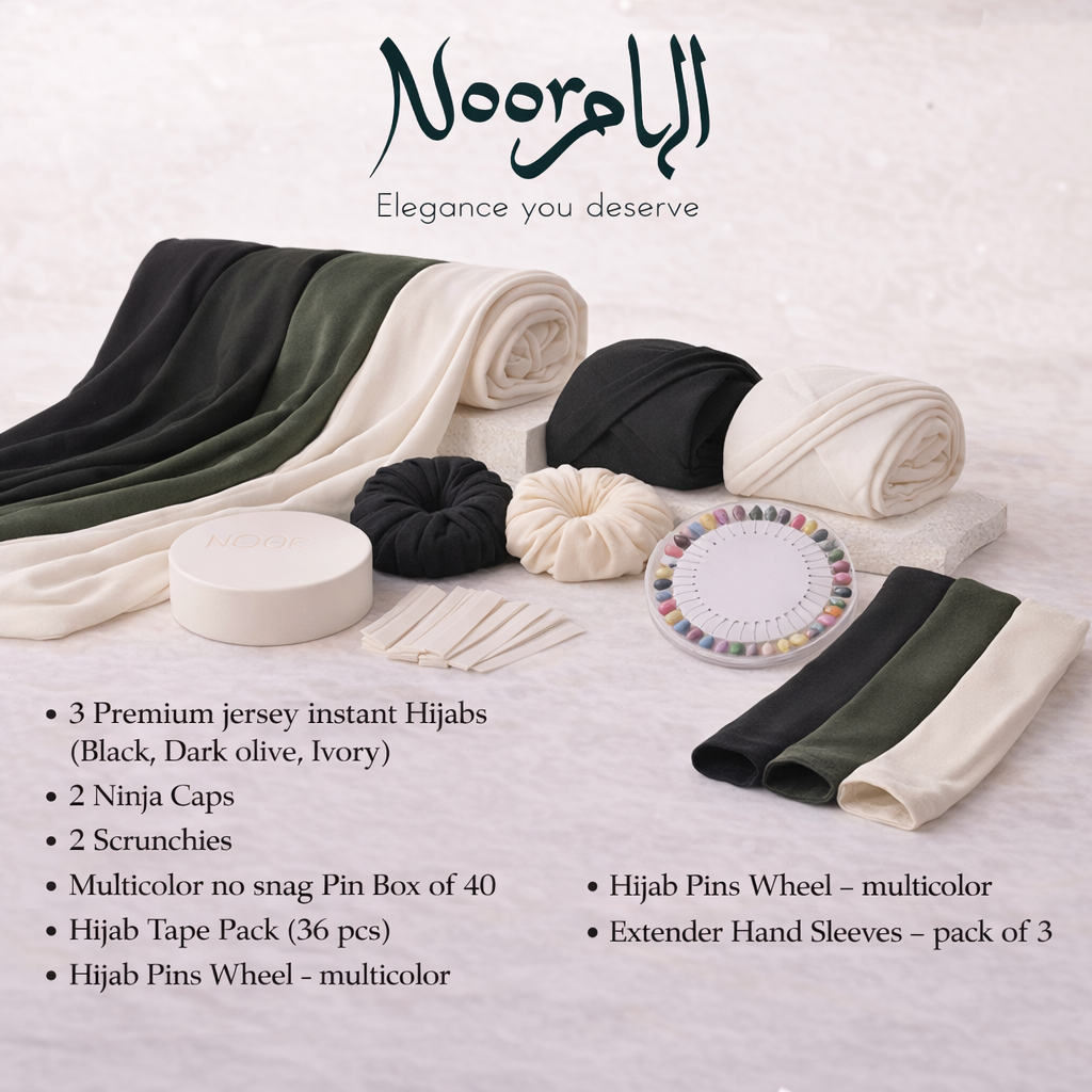 Premium Jersey Instant Hijab & Accessories Bundle