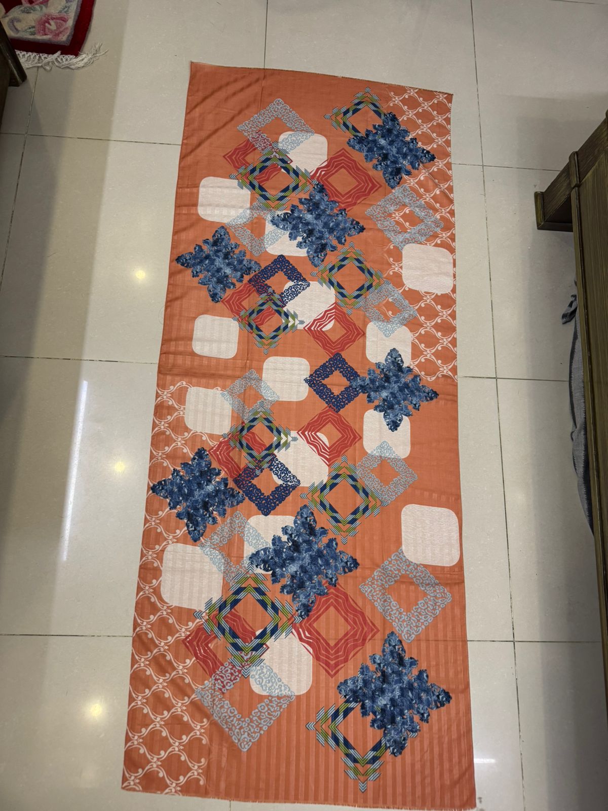 Printed turkish modal hijab - orange