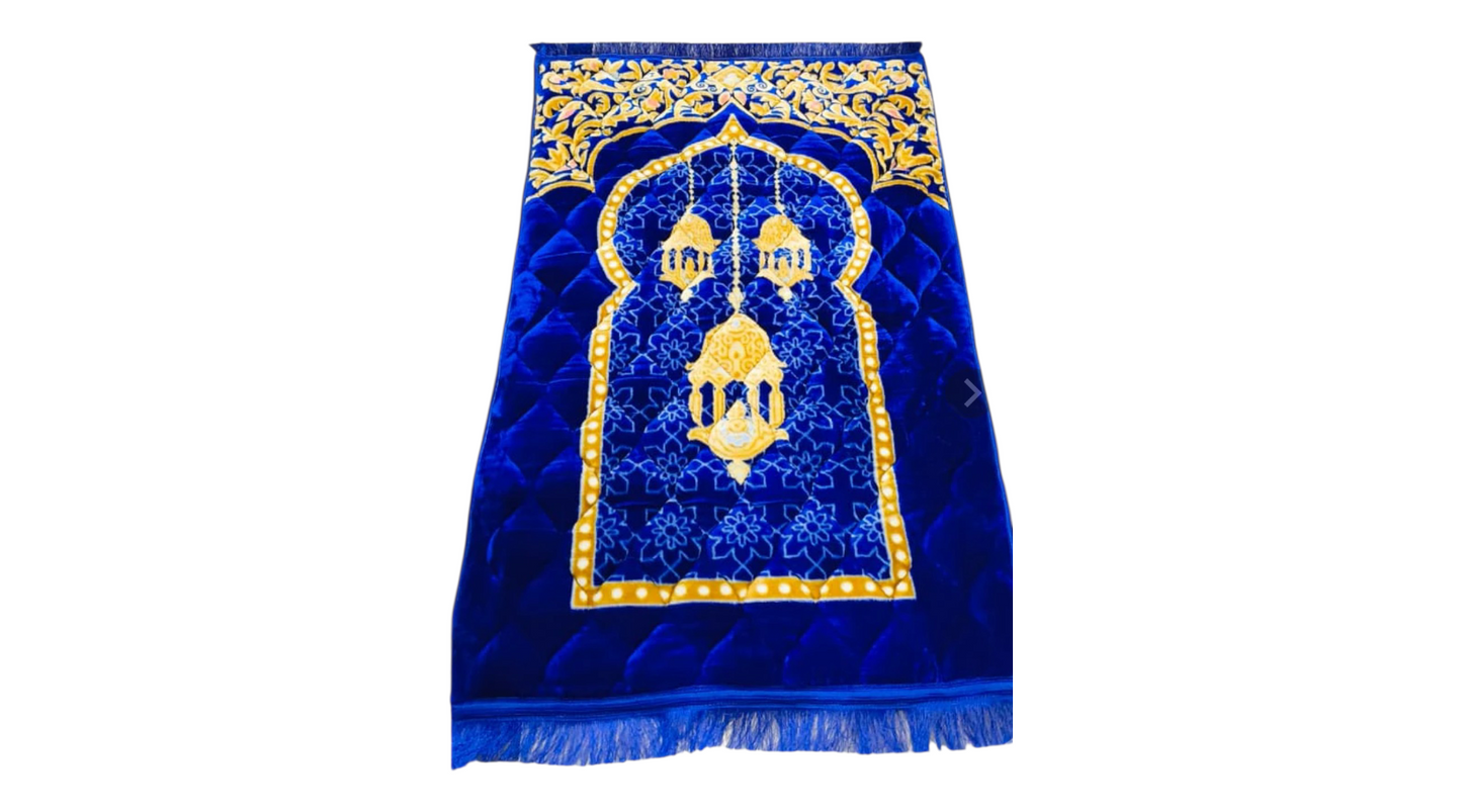 Premium large Namaz Mat - Blue