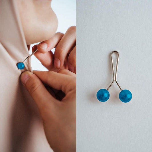 Turkish Hijab Pins Blue - Pack Of 6