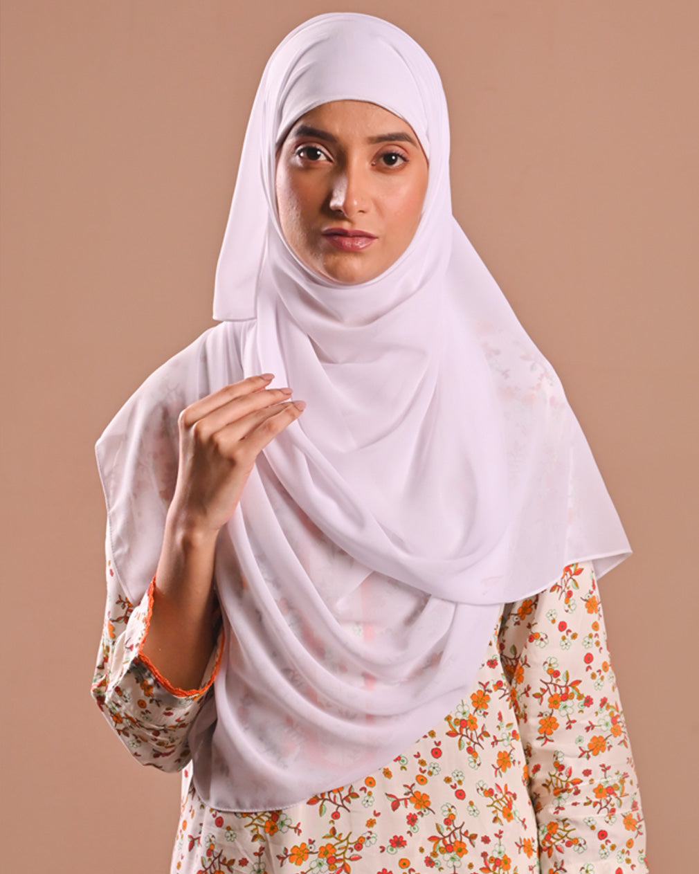 Instant Chiffon Hijab with Built-in Cap