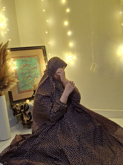 Adult Namaz Chadar - Printed Maroon