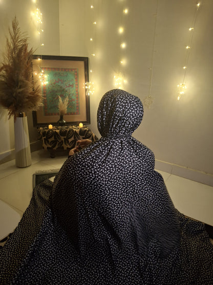 Adult Namaz Chadar - Printed black