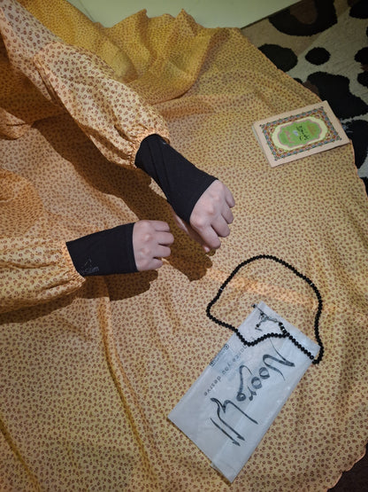 Adult Namaz Chadar - Printed Orange Yellow