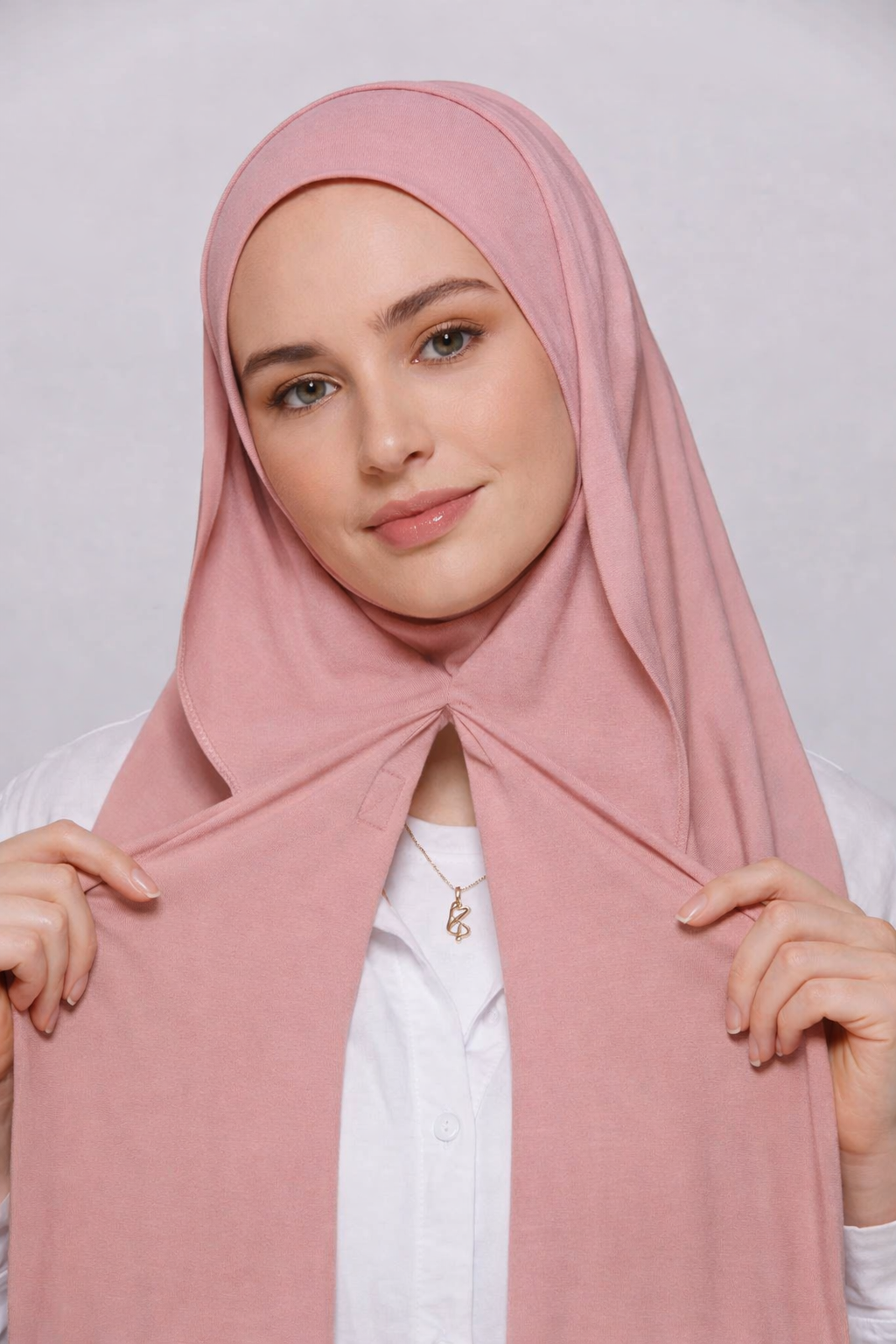 Premium instant Jersey Hijab - Blush