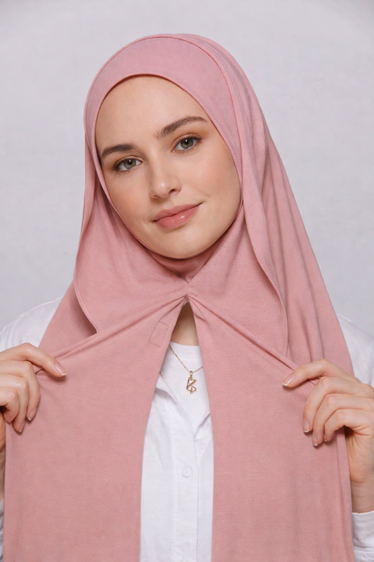 Premium instant Jersey Hijab - Blush