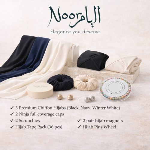 Premium Chiffon Hijab & Accessories Bundle