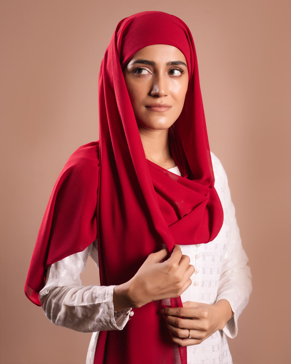 Instant Chiffon Hijab with Built-in Cap