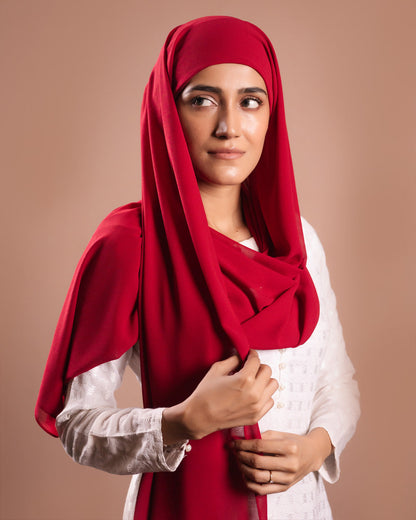 Instant Chiffon Hijab with Built-in Cap