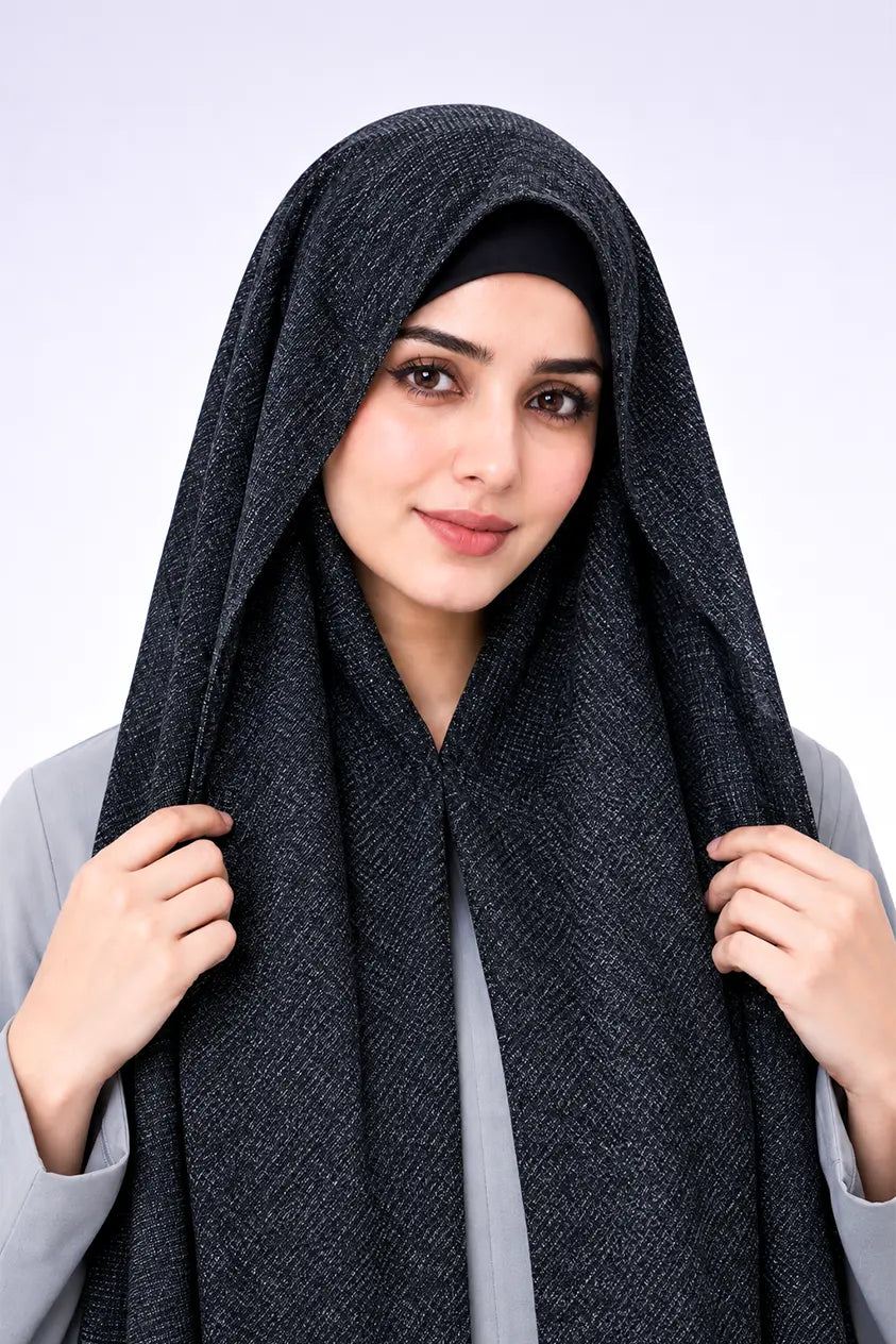 Black - Denim Hijab
