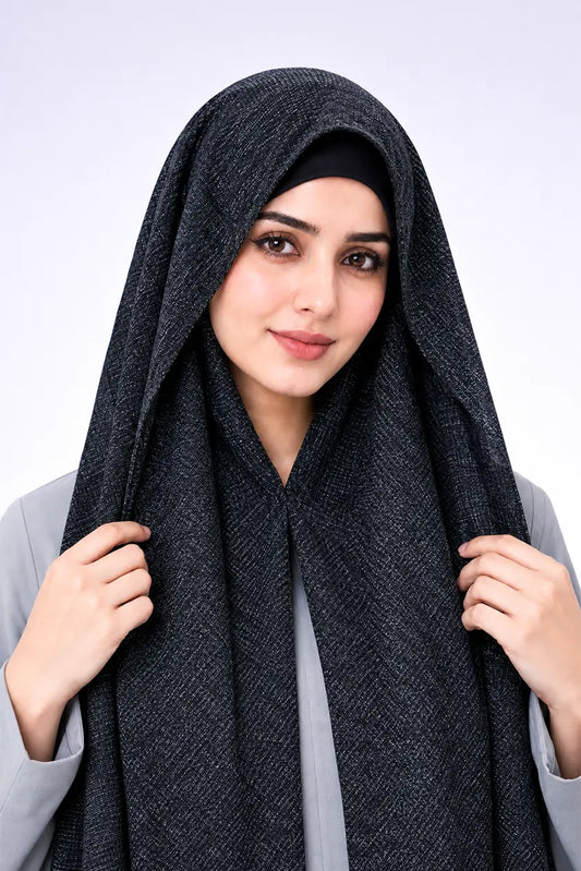 Black - Denim Hijab