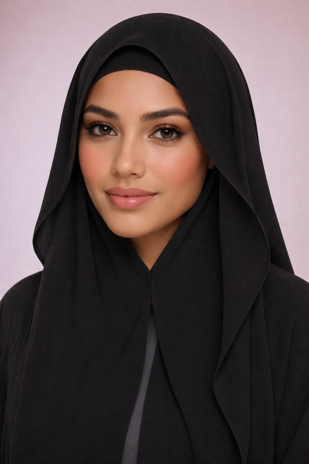 Black — Instant Shinny Crinkle Chiffon Hijab with Built-in Magnets Black