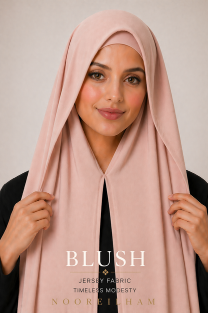Premium instant Jersey Hijab - Blush
