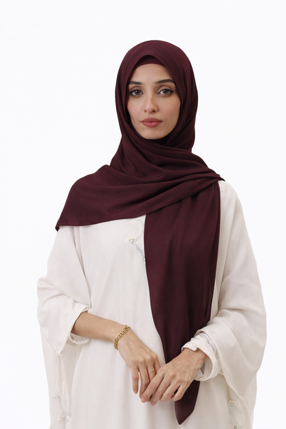 Cocao —Instant Shinny Crinkle Chiffon Hijab with Built-in Magnets