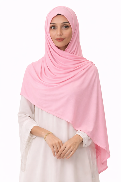 Premium instant jersey Hijab - Pink