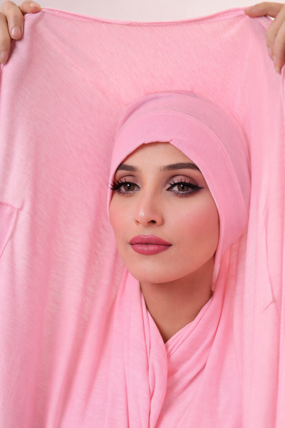 Premium instant jersey Hijab - Pink