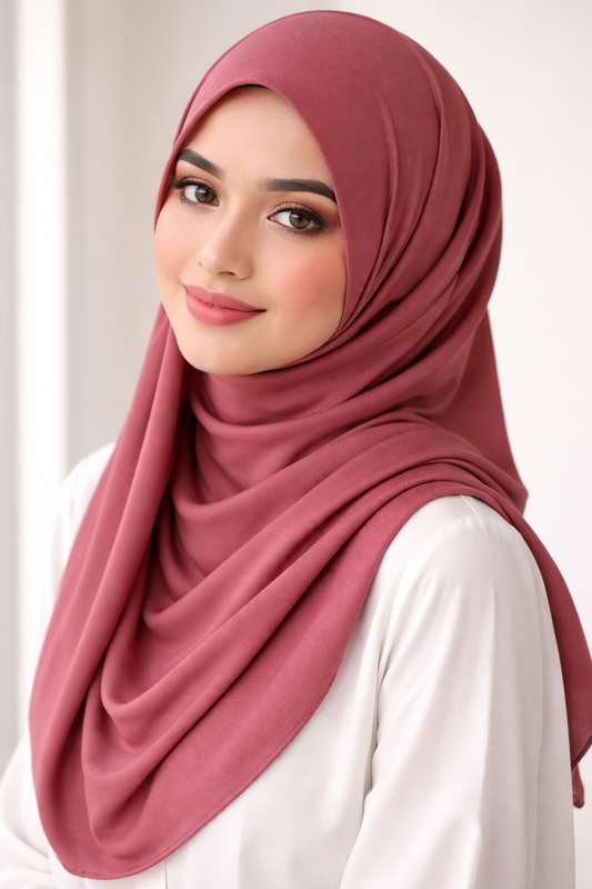 Soft Marsala — Modal Hijab Set
