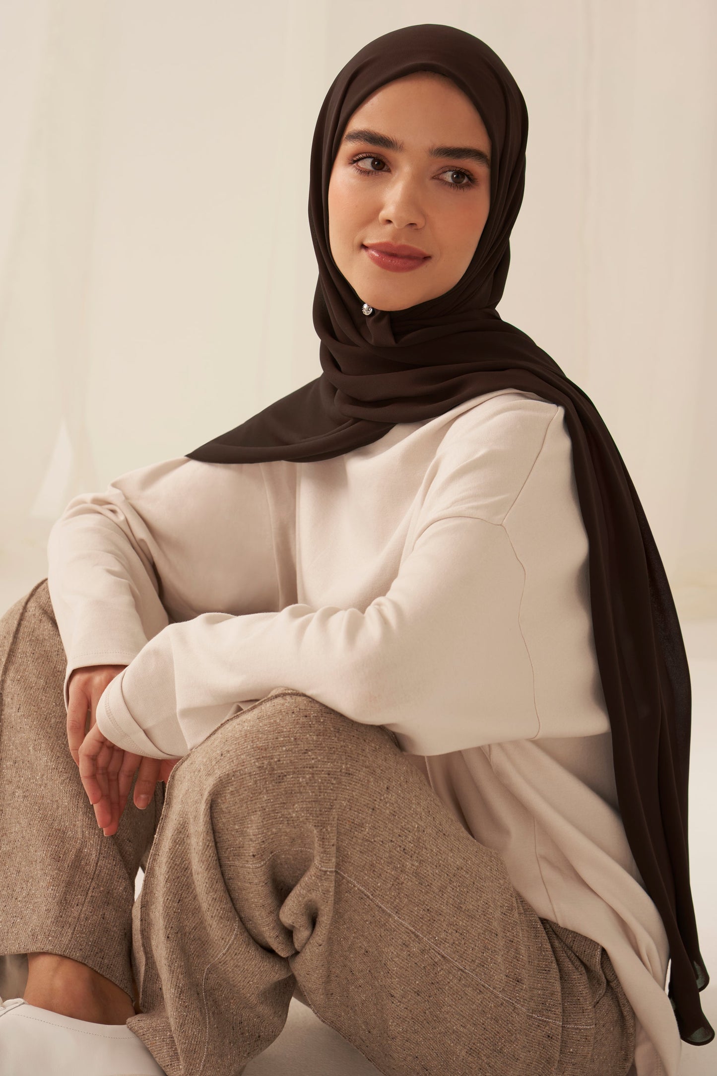 Everyday Chiffon Hijab - Espresso