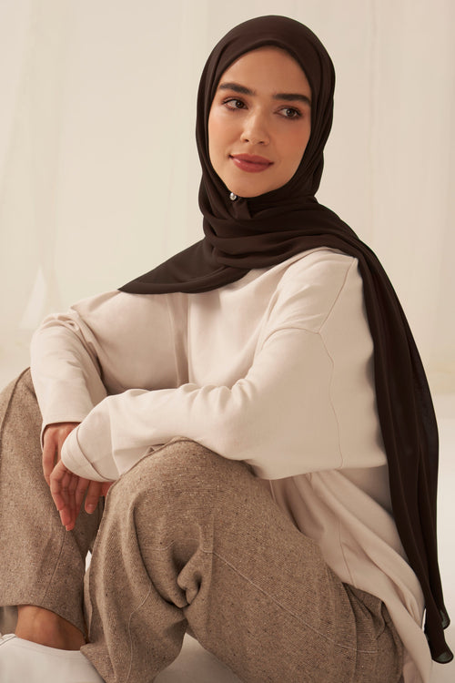Everyday Chiffon Hijab - Espresso
