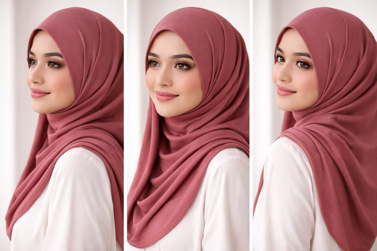 Soft Marsala — Modal Hijab Set