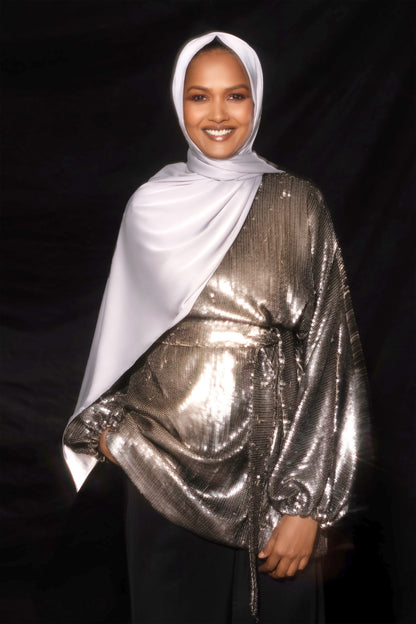 Perfect Satin Hijab - Platinum