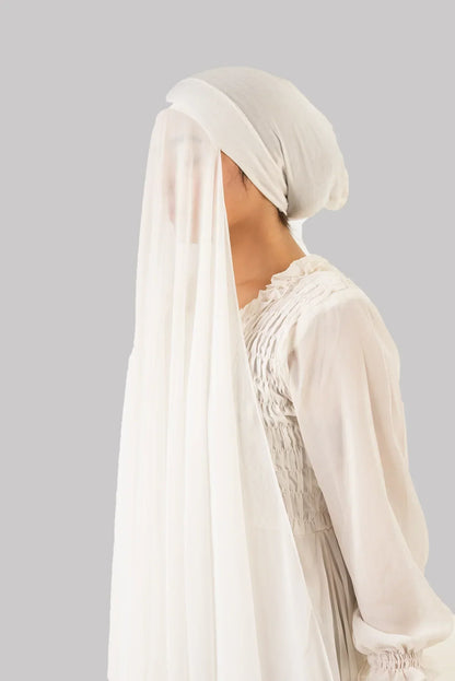 Instant Chiffon Hijab with Built-in Cap