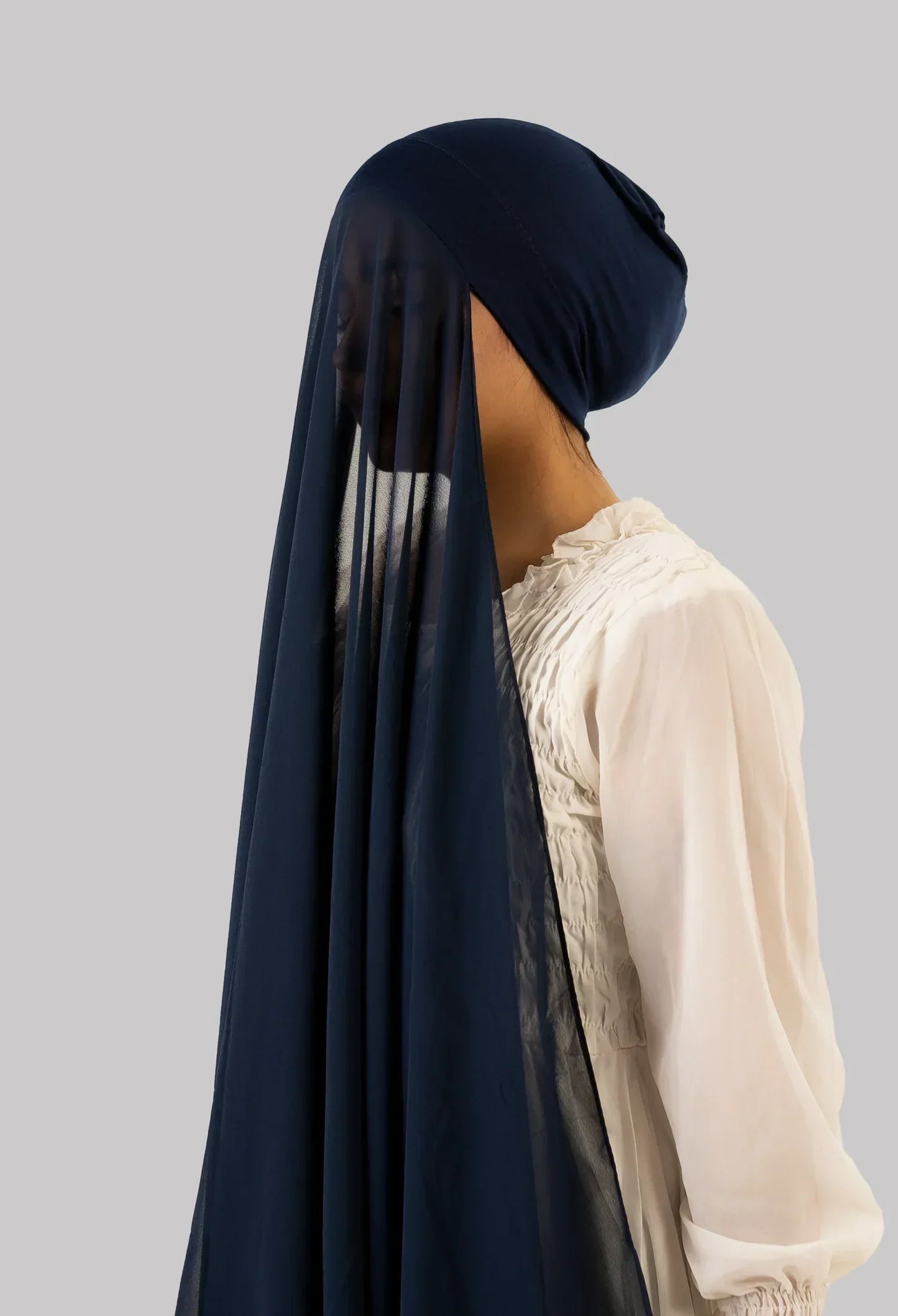 Instant Chiffon Hijab with Built-in Cap