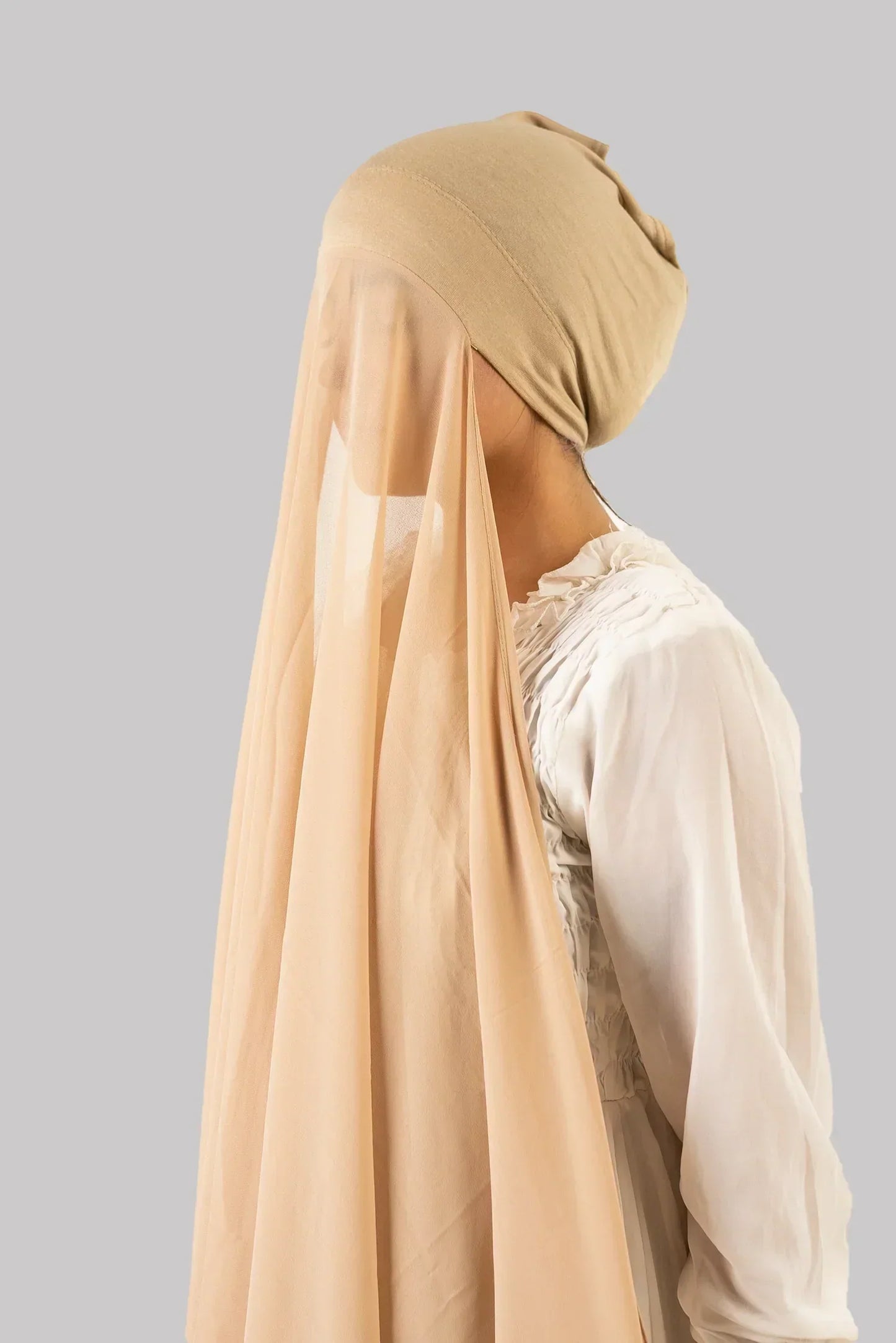 Instant Chiffon Hijab with Built-in Cap