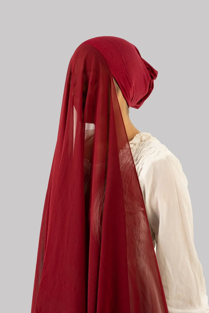 Instant Chiffon Hijab with Built-in Cap