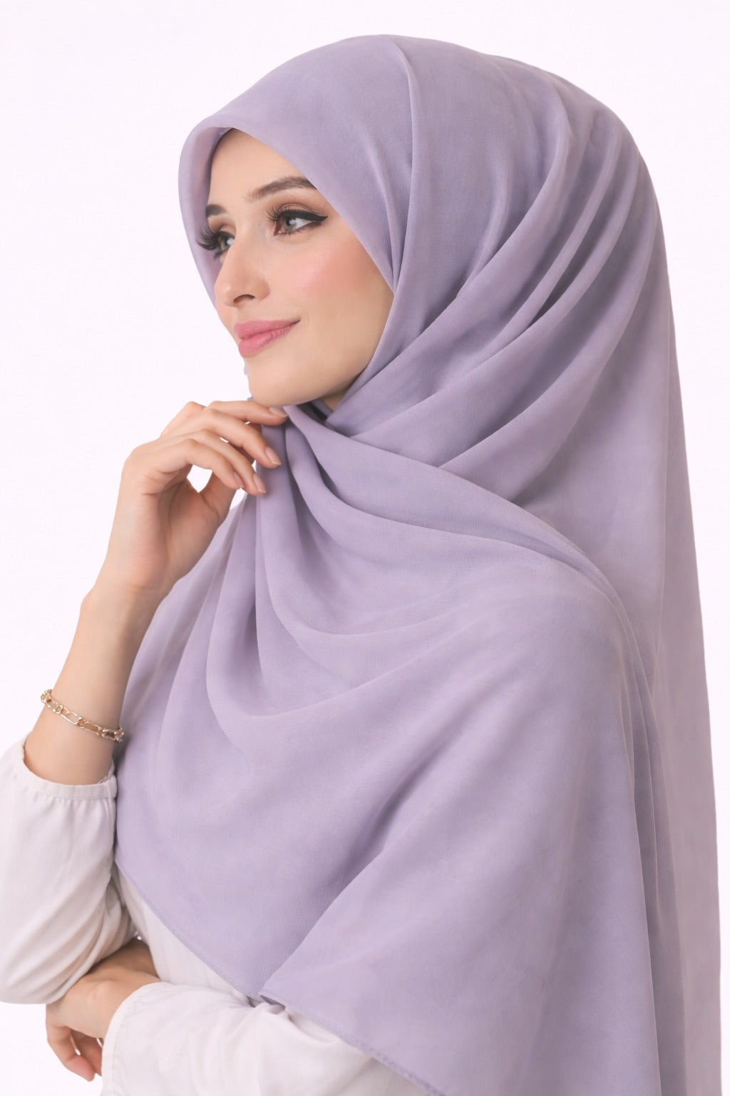 Pebble— Instant Chiffon Hijab with Built-in Magnets