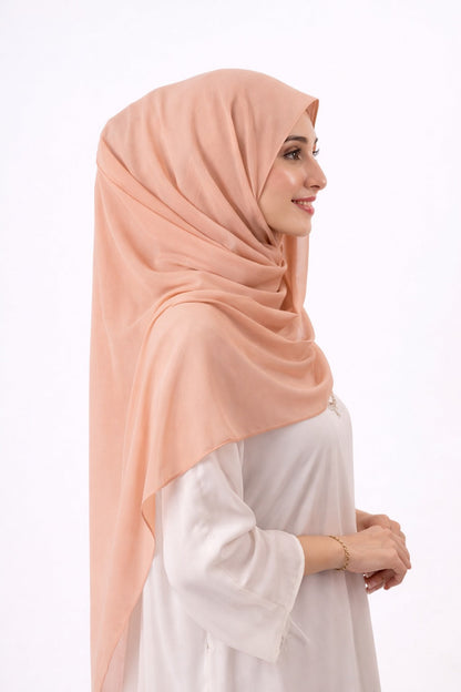 Nude Pink— Instant Chiffon Hijab with Built-in Magnets