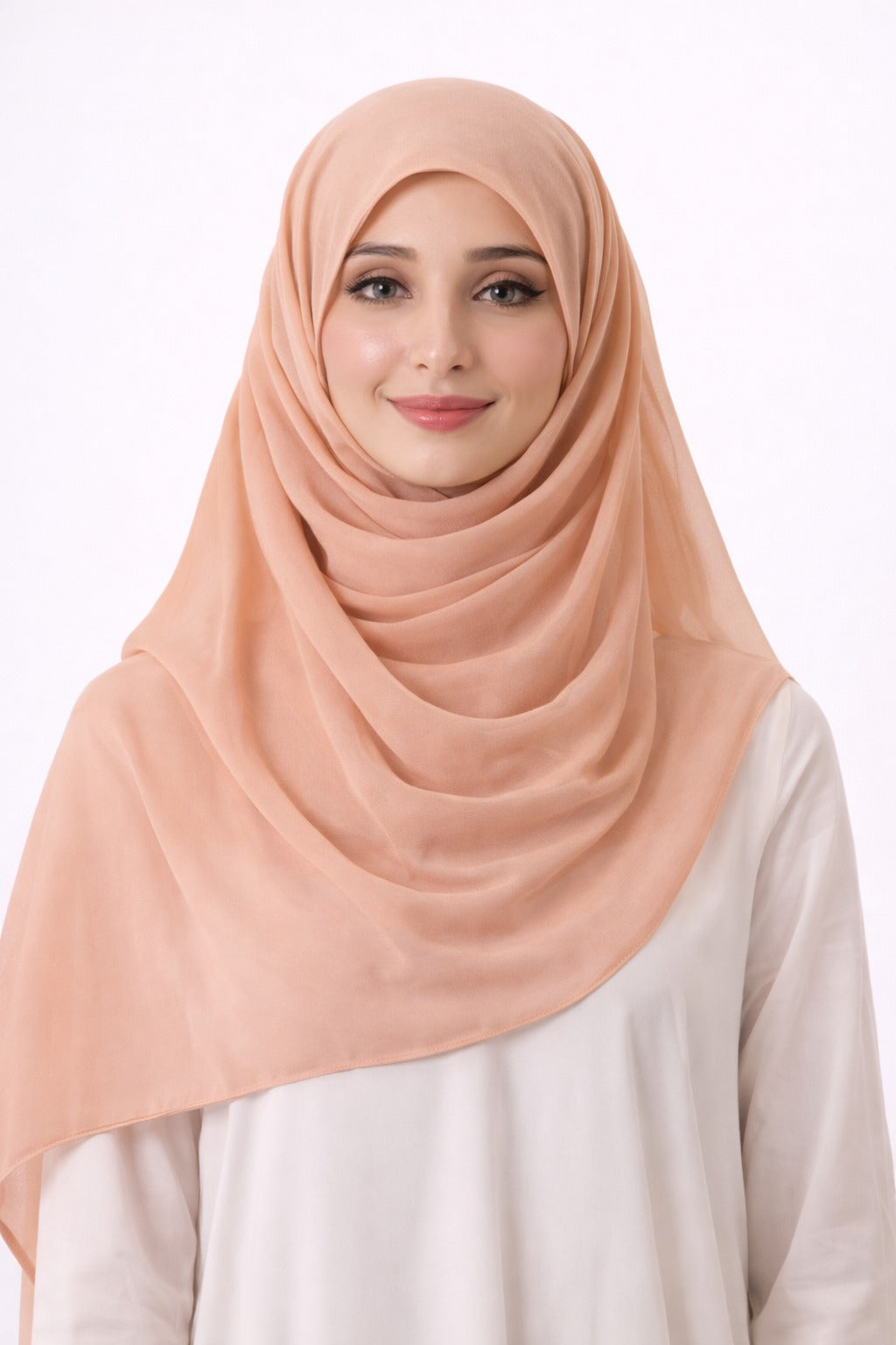 Nude Pink— Instant Chiffon Hijab with Built-in Magnets