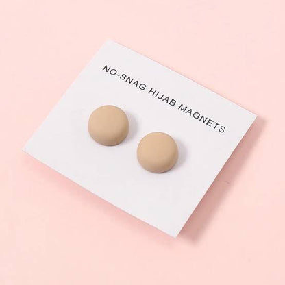 Matte Hijab Magnets (Circle) - Nude - (Pair of 2)