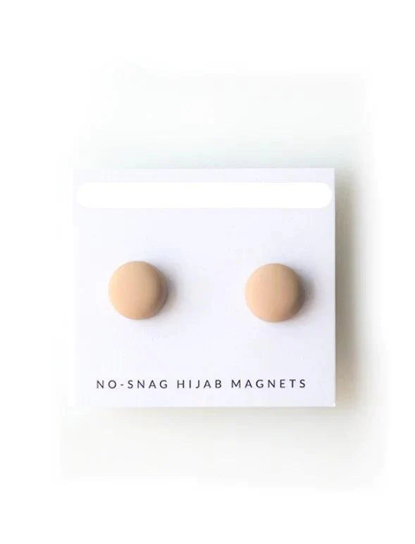 Matte Hijab Magnets (Circle) - Nude - (Pair of 2)