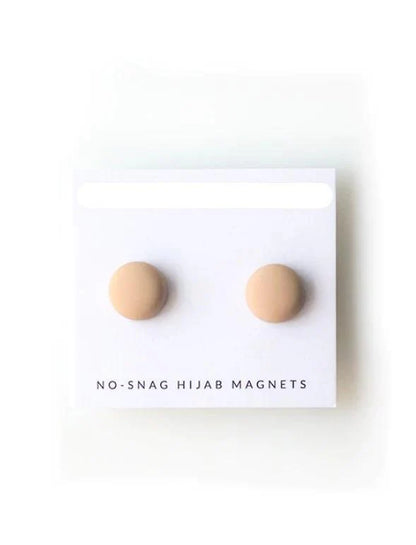 Matte Hijab Magnets (Circle) - Nude - (Pair of 2)