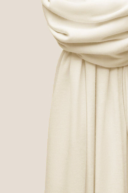 Premium instant Jersey Hijab - Ivory