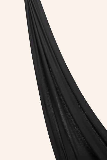 Premium instant jersey Hijab - Jet Black