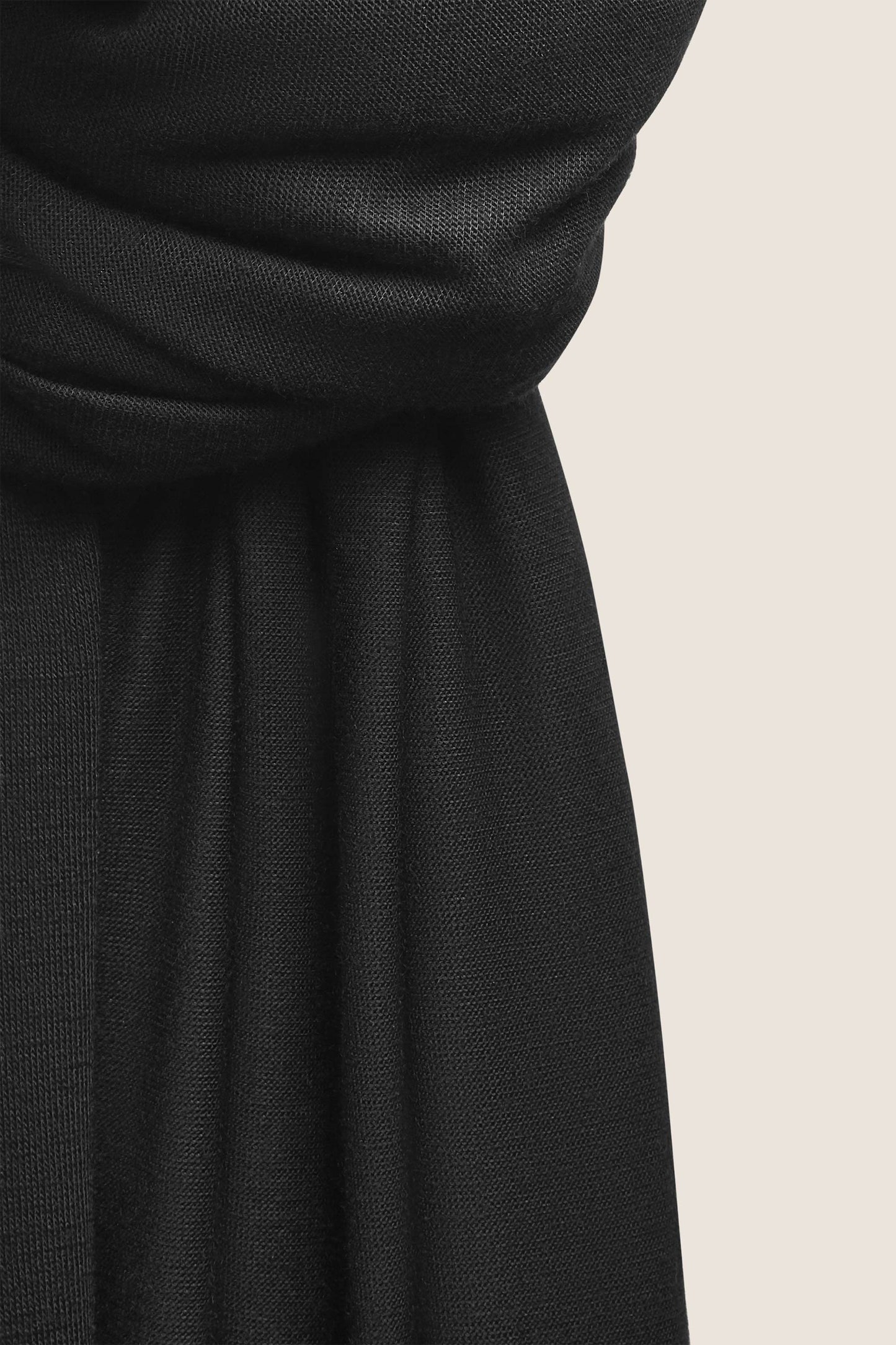 Premium instant jersey Hijab - Jet Black
