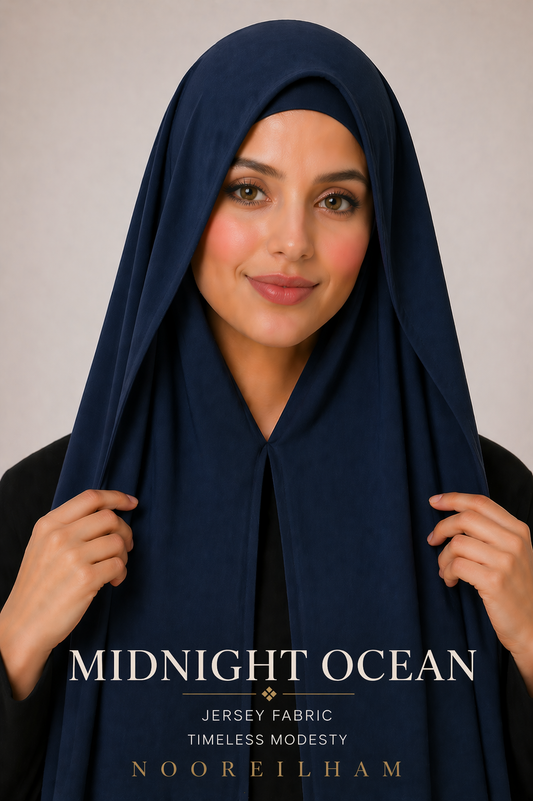 Instant Jersey Hijab -Midnight Ocean