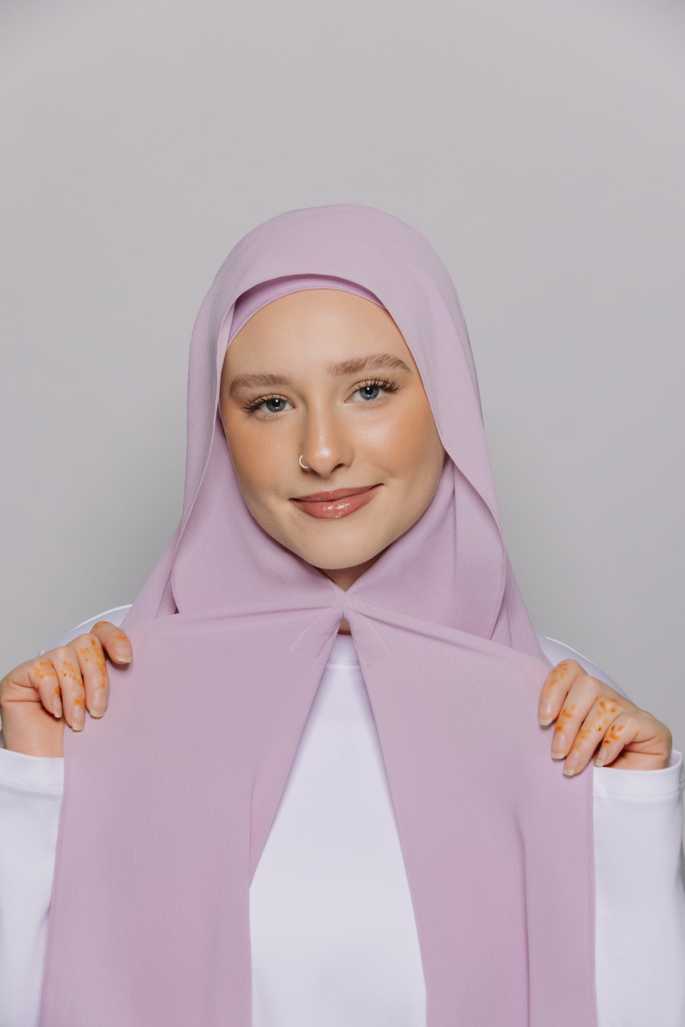 Wisteria — Instant Shinny  Crinkle Chiffon Hijab with Built-in Magnets