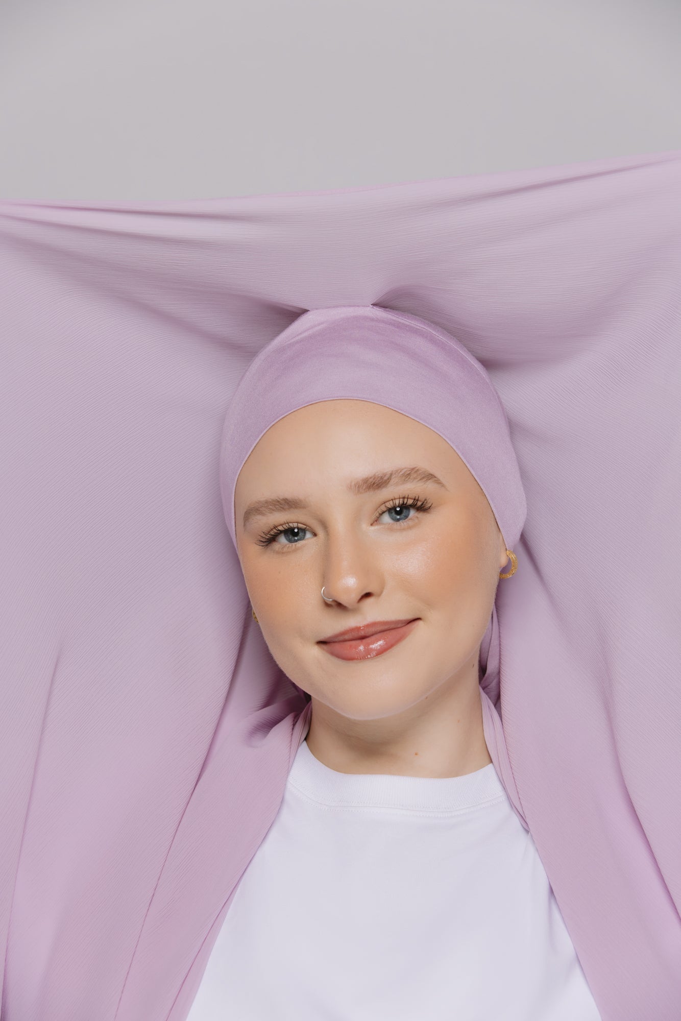 Wisteria — Instant Shinny  Crinkle Chiffon Hijab with Built-in Magnets