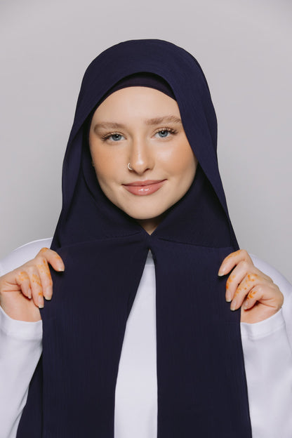Storm — Instant Crinkle Chiffon Hijab with Built-in Magnets