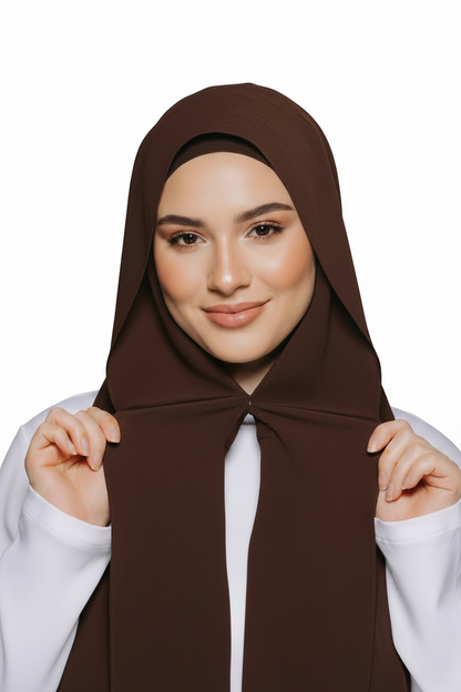 Clove-Instant Chiffon Hijab with Built-in Magnets