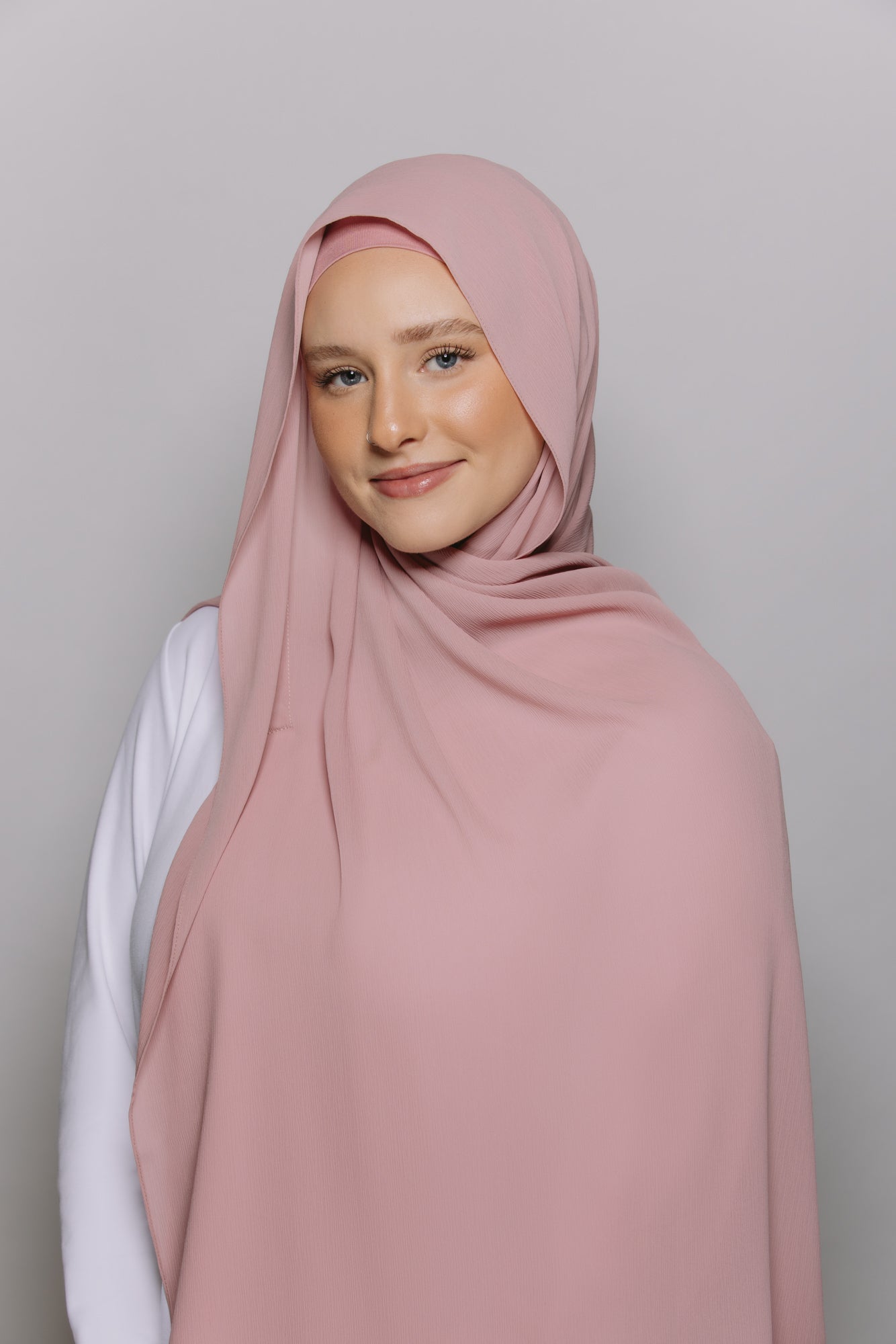 Rosewood — Instant Crinkle Chiffon Hijab with Built-in Magnets