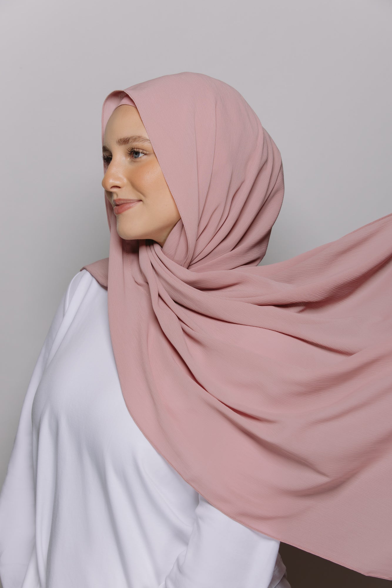Rosewood — Instant Crinkle Chiffon Hijab with Built-in Magnets