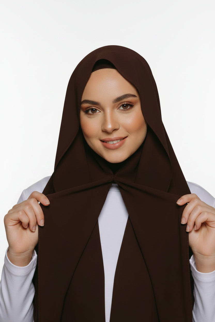 Clove-Instant Chiffon Hijab with Built-in Magnets