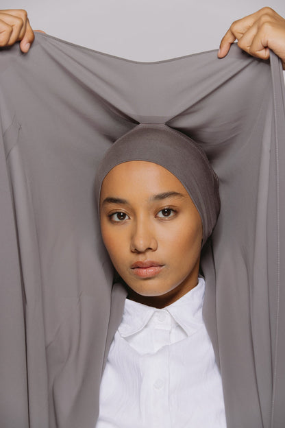 Smoky Lilac — Instant Chiffon Hijab with Built-in Magnets