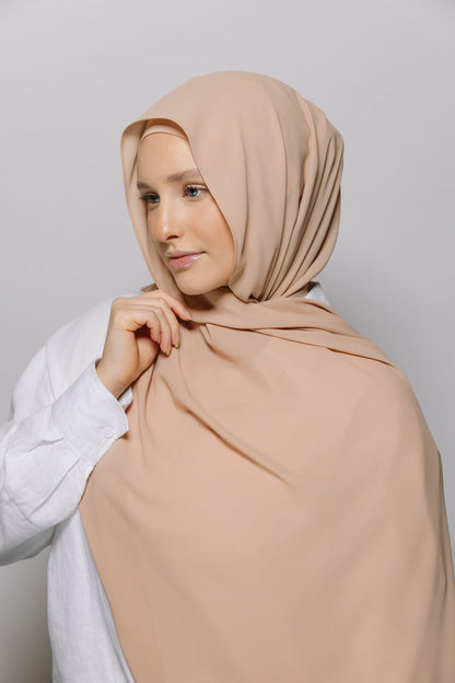 Nude Pink  — Instant Chiffon Hijab with Built-in Magnets
